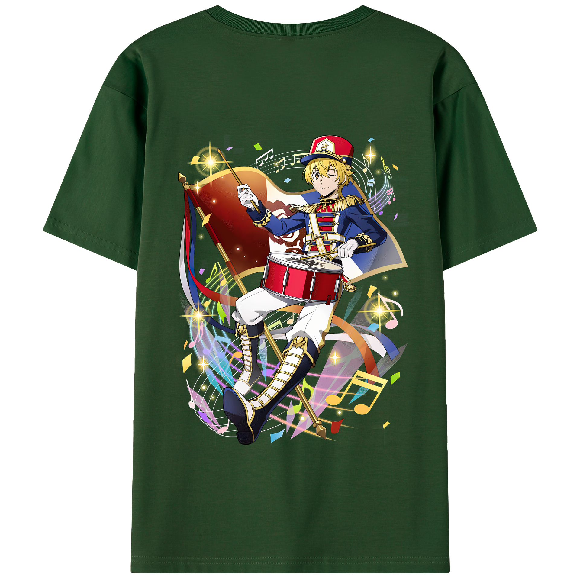（画像用） 文豪ストレイドッグス Bungo Stray Dogs 綿100％半袖Tシャツ（背面プリント）